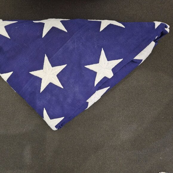 NEW VALLEY FORGE BEST 100% COTTON BUNTING AMERICAN FLAG - VETERAN CASKET 9.5'x5' - Picture 5 of 16
